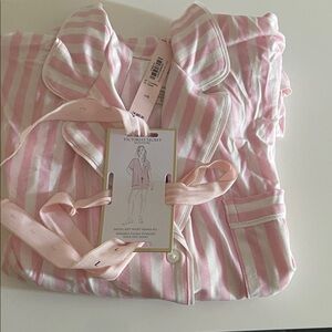 Victoria's Secret Light Pink Striped Pajama Set